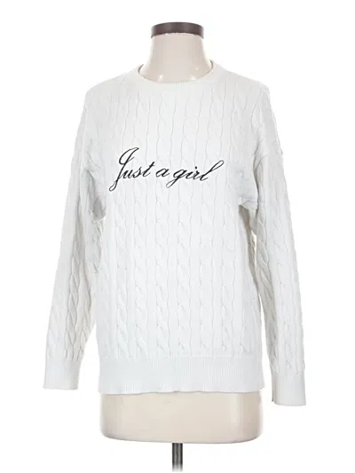 Pre-owned Assorted Brands Pullover Sweater In White