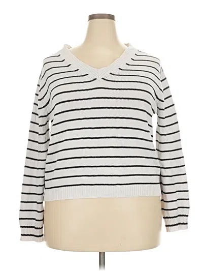 Pre-owned Assorted Brands Pullover Sweater In White