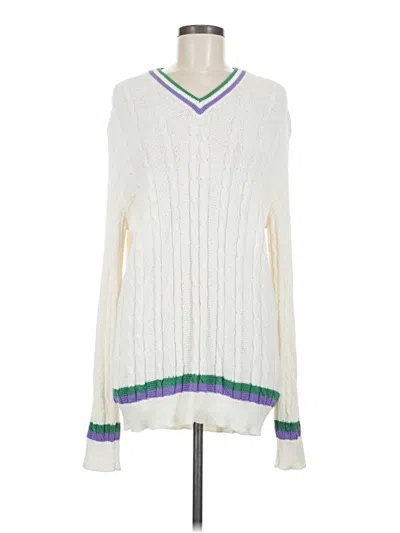 Pre-owned Assorted Brands Pullover Sweater In White