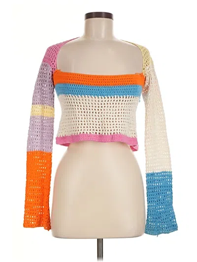 Pre-owned Assorted Brands Pullover Sweater In White