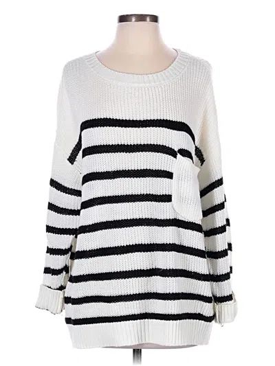 Pre-owned Assorted Brands Pullover Sweater In White