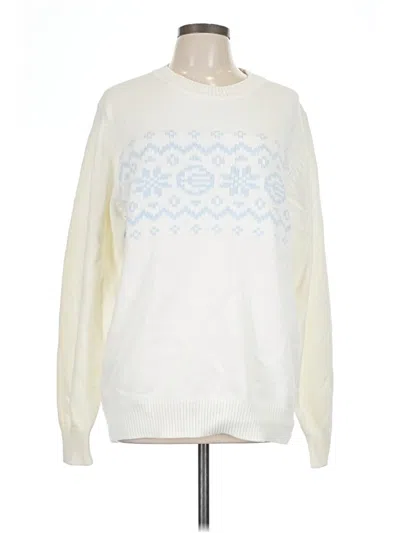 Pre-owned Assorted Brands Pullover Sweater In White