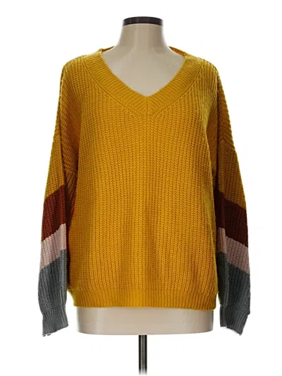 Pre-owned Assorted Brands Pullover Sweater In Yellow