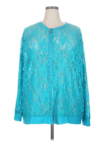 Pre-owned Assorted Brands Raincoat In Teal
