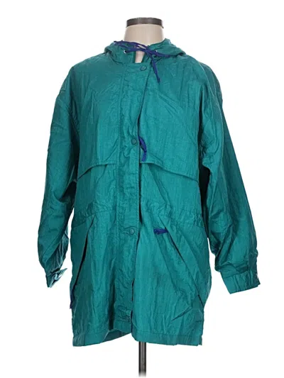 Pre-owned Assorted Brands Raincoat In Teal