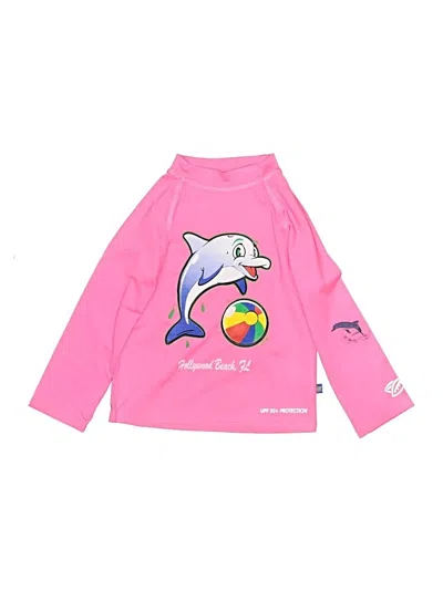 Pre-owned Assorted Brands Kids' Rash Guard In Pink