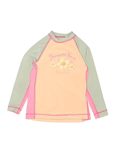Pre-owned Assorted Brands Kids' Rash Guard In Pink