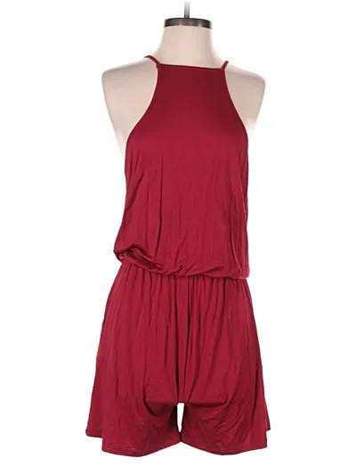 Pre-owned Assorted Brands Romper In Burgundy