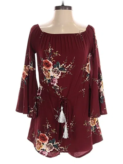 Pre-owned Assorted Brands Romper In Burgundy