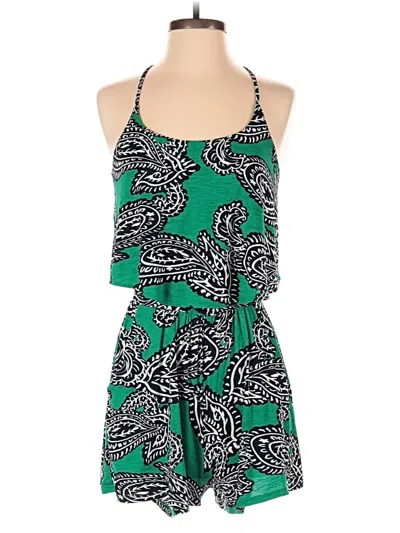 Pre-owned Assorted Brands Romper In Green