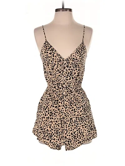 Pre-owned Assorted Brands Romper In Tan