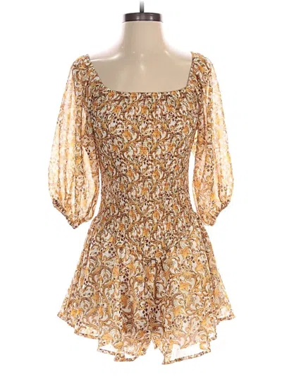 Pre-owned Assorted Brands Romper In Tan