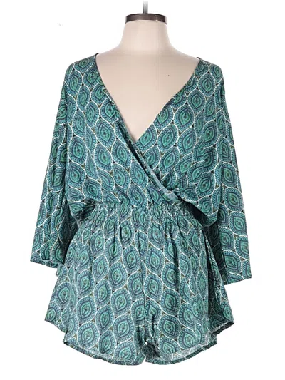 Pre-owned Assorted Brands Romper In Teal