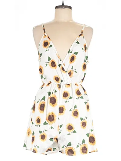 Pre-owned Assorted Brands Romper In White