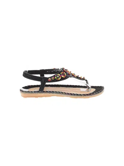 Pre-owned Assorted Brands Sandals In Black