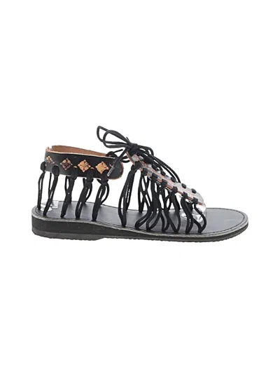 Pre-owned Assorted Brands Sandals In Black