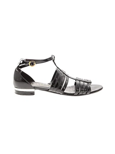 Pre-owned Assorted Brands Sandals In Black