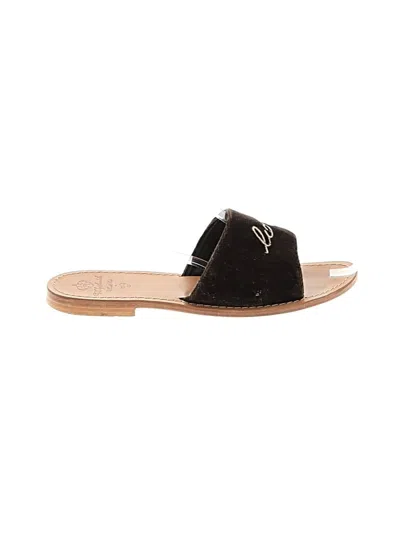 Pre-owned Assorted Brands Sandals In Black