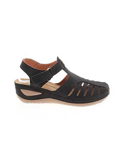 Pre-owned Assorted Brands Sandals In Black