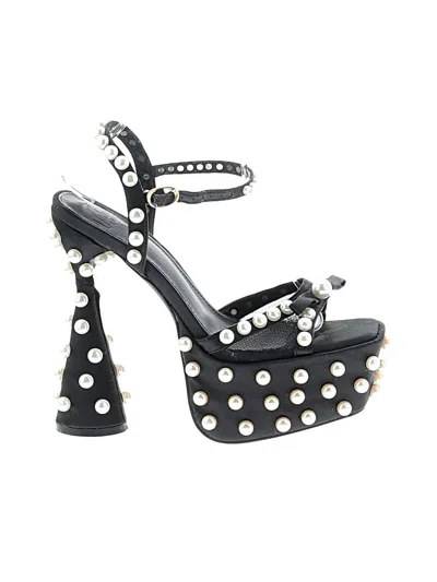 Pre-owned Assorted Brands Sandals In Black
