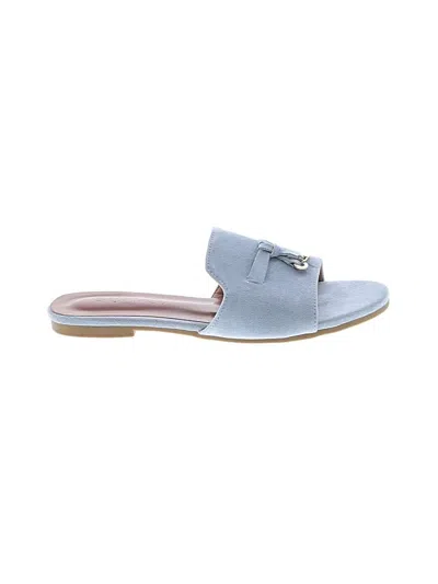 Pre-owned Assorted Brands Sandals In Blue