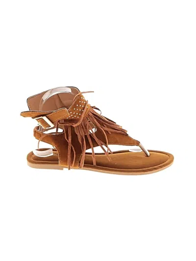Pre-owned Assorted Brands Sandals In Brown
