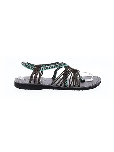 Pre-owned Assorted Brands Sandals In Brown