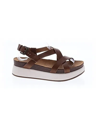 Pre-owned Assorted Brands Sandals In Brown