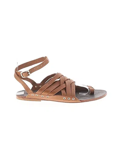 Pre-owned Assorted Brands Sandals In Brown