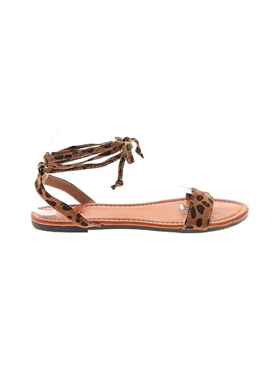 Pre-owned Assorted Brands Sandals In Brown
