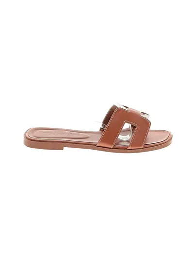 Pre-owned Assorted Brands Sandals In Brown