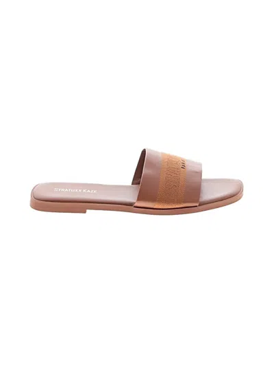 Pre-owned Assorted Brands Sandals In Brown