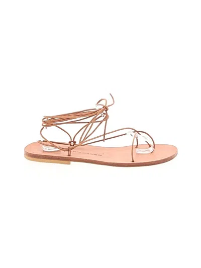 Pre-owned Assorted Brands Sandals In Brown