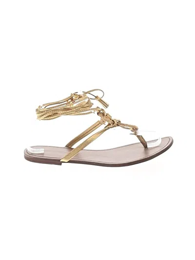 Pre-owned Assorted Brands Sandals In Gold