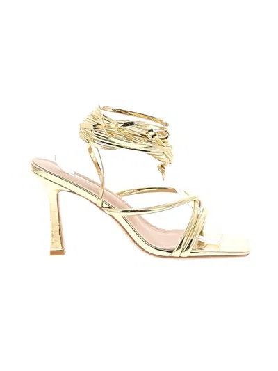 Pre-owned Assorted Brands Sandals In Gold