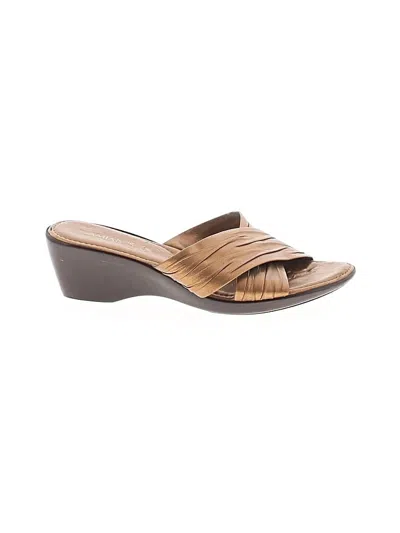 Pre-owned Assorted Brands Sandals In Gold