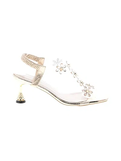 Pre-owned Assorted Brands Sandals In Gold