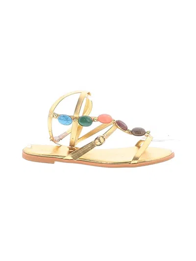 Pre-owned Assorted Brands Sandals In Gold
