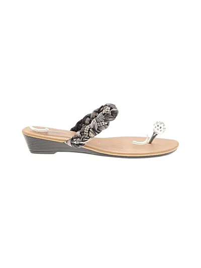 Pre-owned Assorted Brands Sandals In Gray