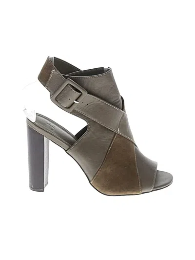 Pre-owned Assorted Brands Sandals In Gray