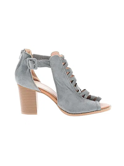 Pre-owned Assorted Brands Sandals In Gray