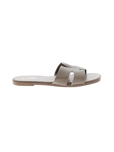 Pre-owned Assorted Brands Sandals In Gray