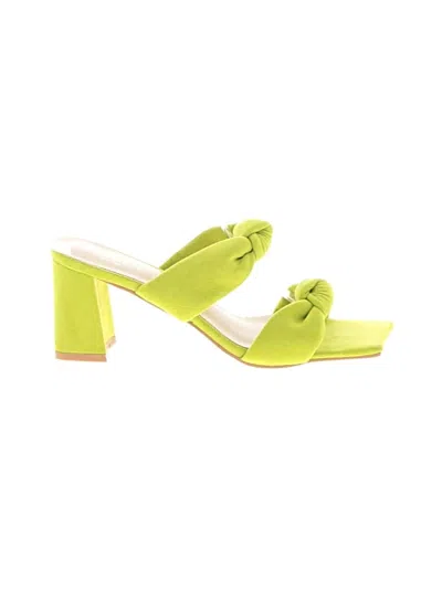 Pre-owned Assorted Brands Sandals In Green