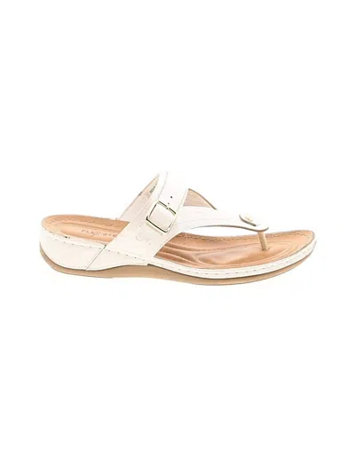 Pre-owned Assorted Brands Sandals In Ivory
