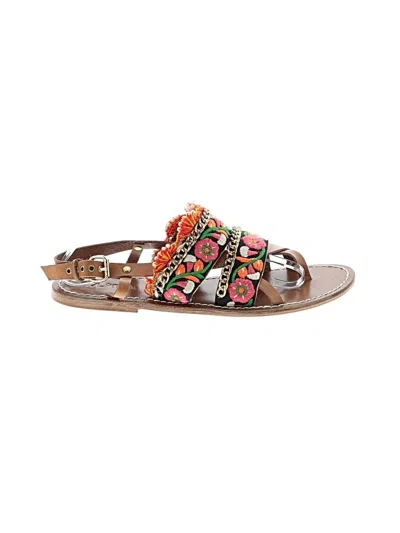 Pre-owned Assorted Brands Sandals In Orange