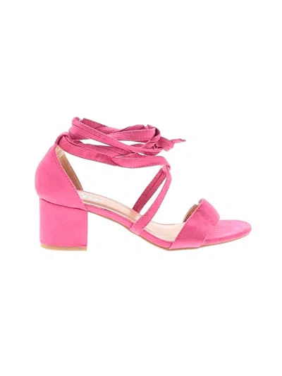 Pre-owned Assorted Brands Sandals In Pink