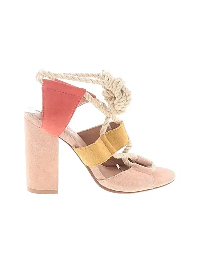Pre-owned Assorted Brands Sandals In Pink