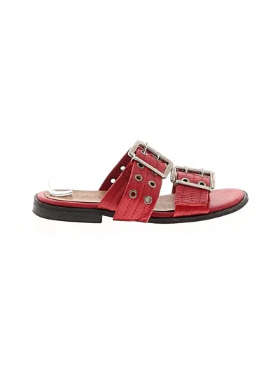 Pre-owned Assorted Brands Sandals In Red
