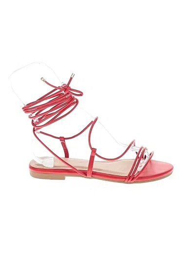 Pre-owned Assorted Brands Sandals In Red