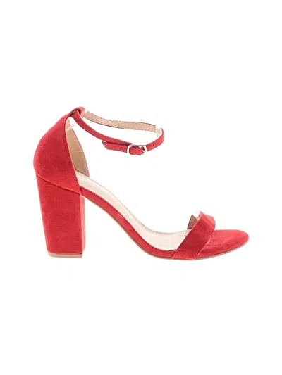 Pre-owned Assorted Brands Sandals In Red